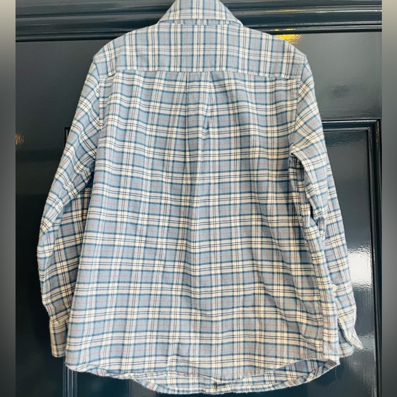 NWT Vineyard Vines Boys Cotton Flannel Buttondown Shirt Blue White Pink Sz 5 - Picture 4 of 6
